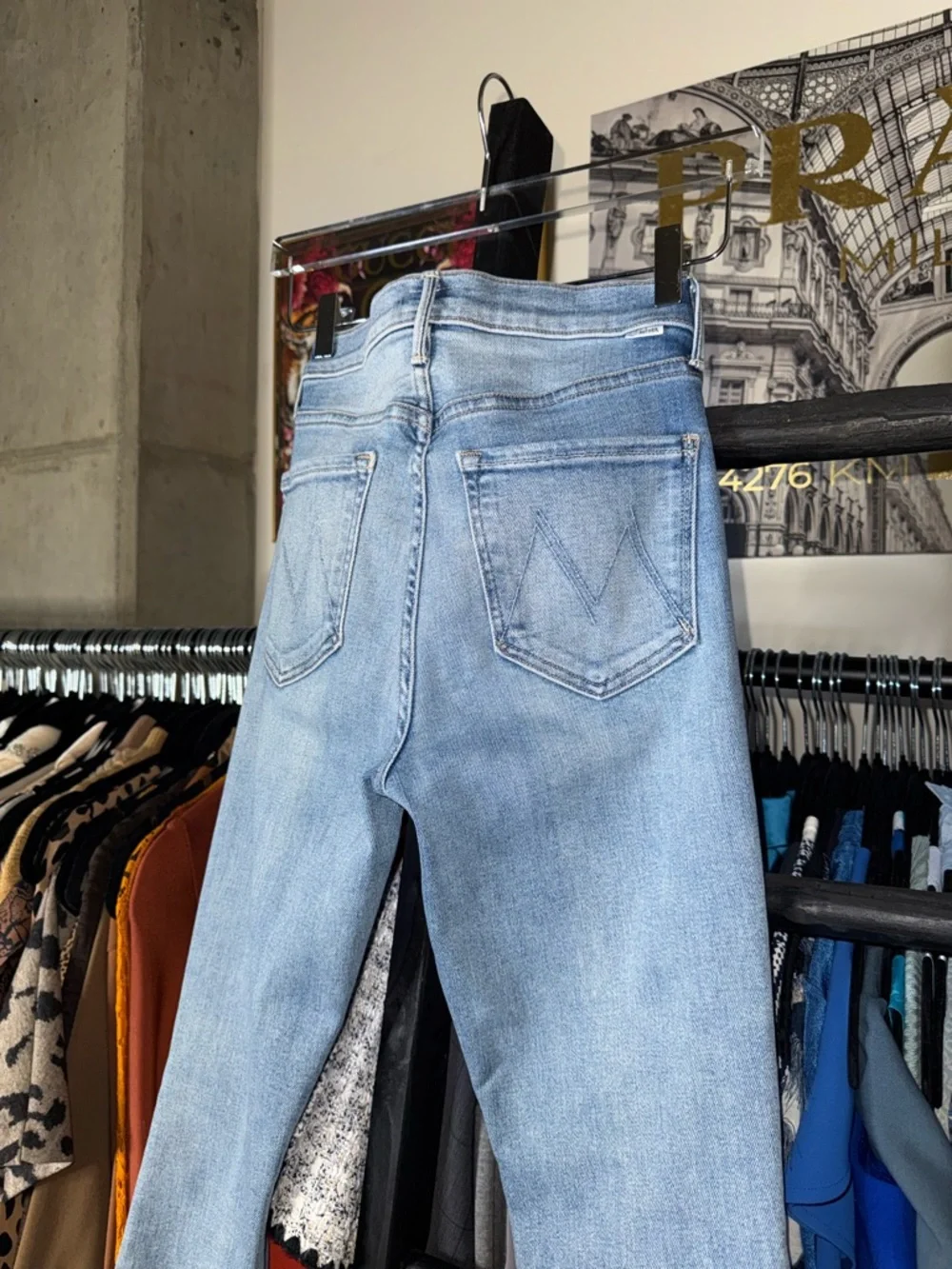 MOTHER The Outsider Sneak Jeans Full Moon Wash Mid Rise Bootcut Size 26 New NWOT